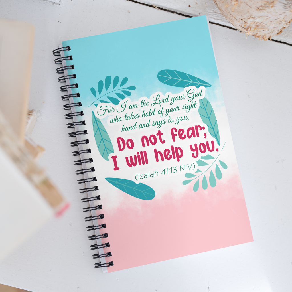 Fear Not: Isaiah 41:13 Spiral Bullet Notebook