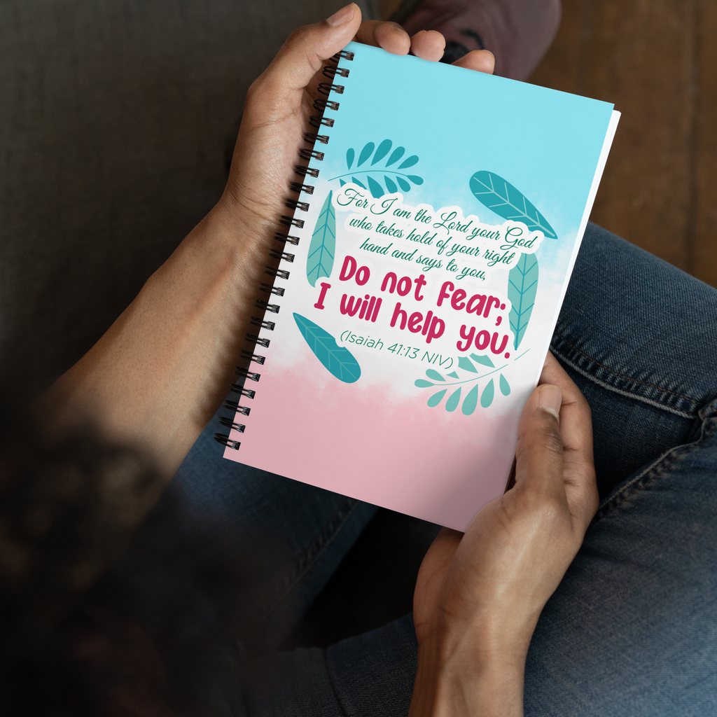 Fear Not: Isaiah 41:13 Spiral Bullet Notebook