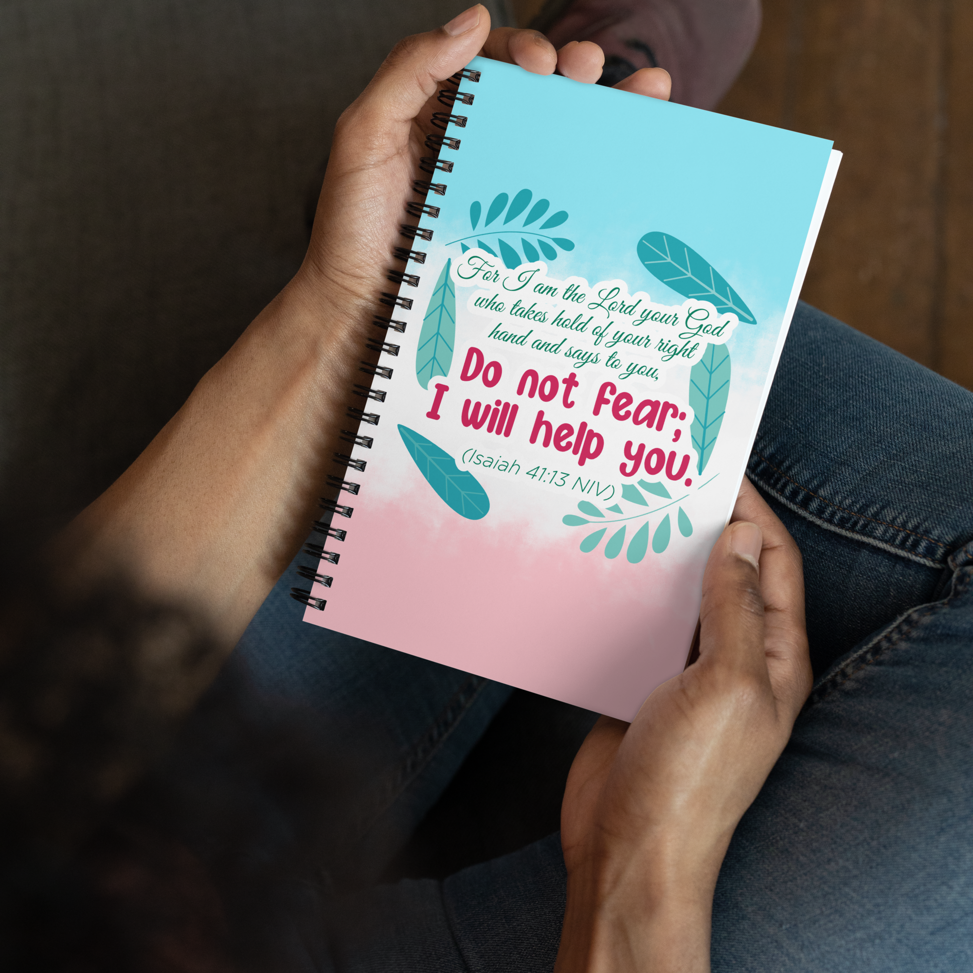 Fear Not: Isaiah 41:13 Spiral Bullet Notebook