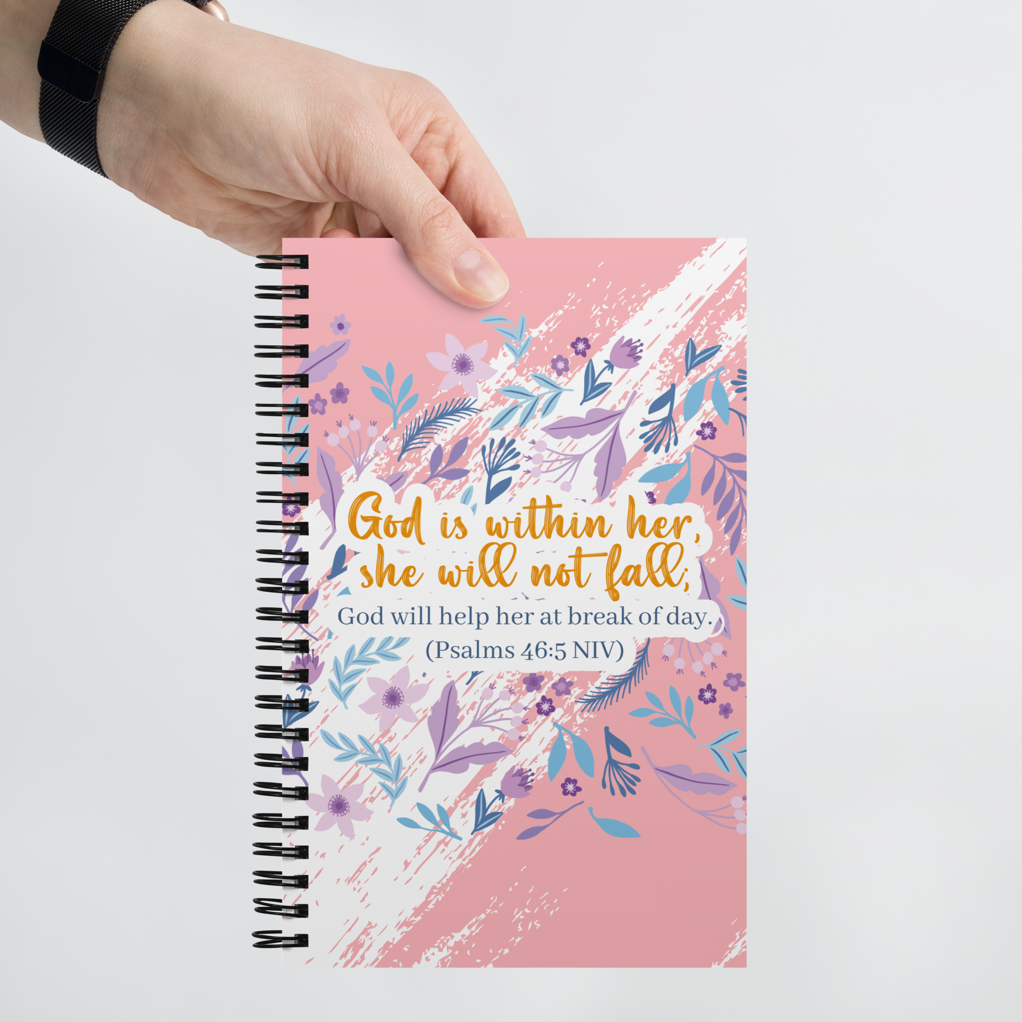 Unshakeable Faith: Psalms 46:5 Spiral Bullet Notebook