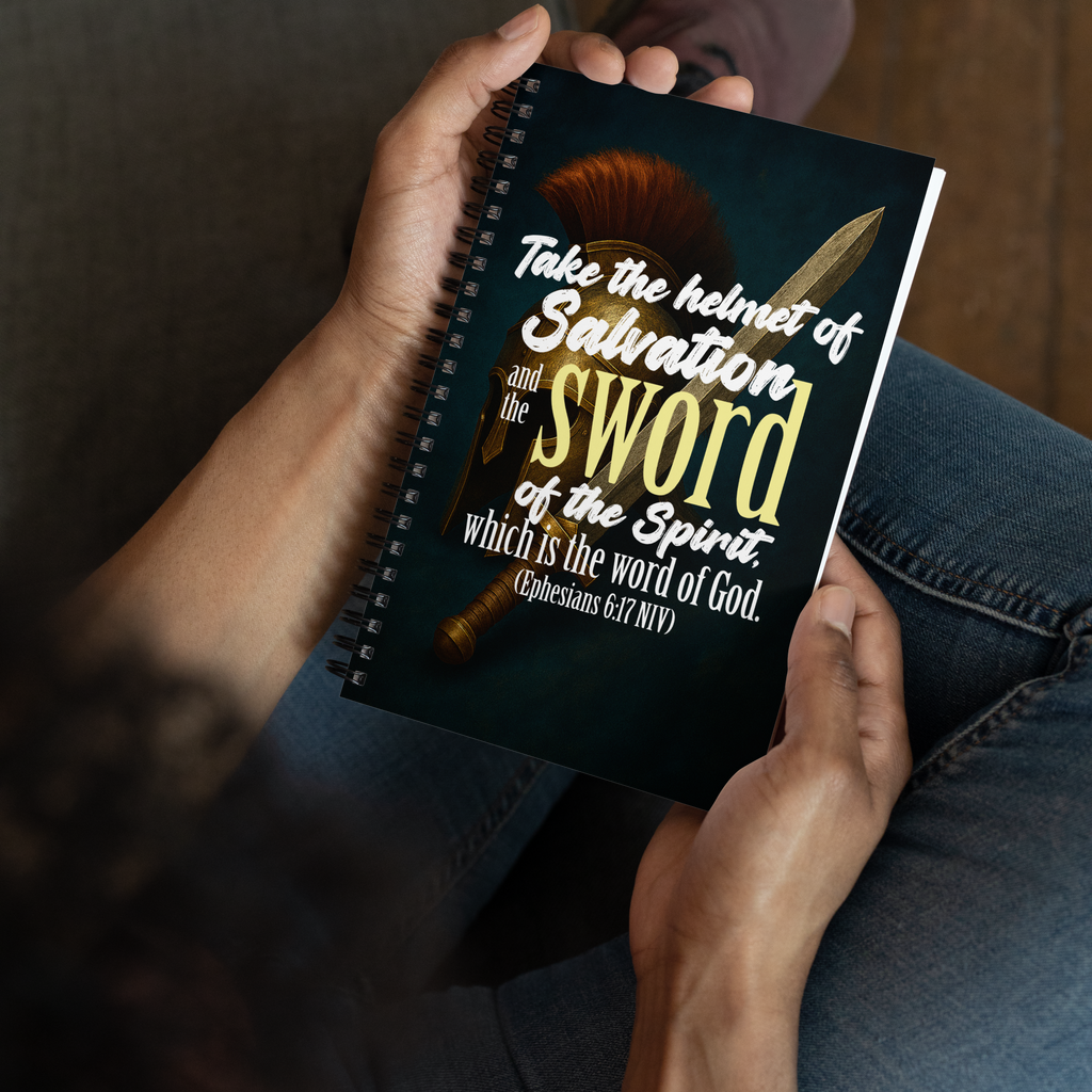 Sword & Salvation: Ephesians 6:17 Spiral Bullet Notebook