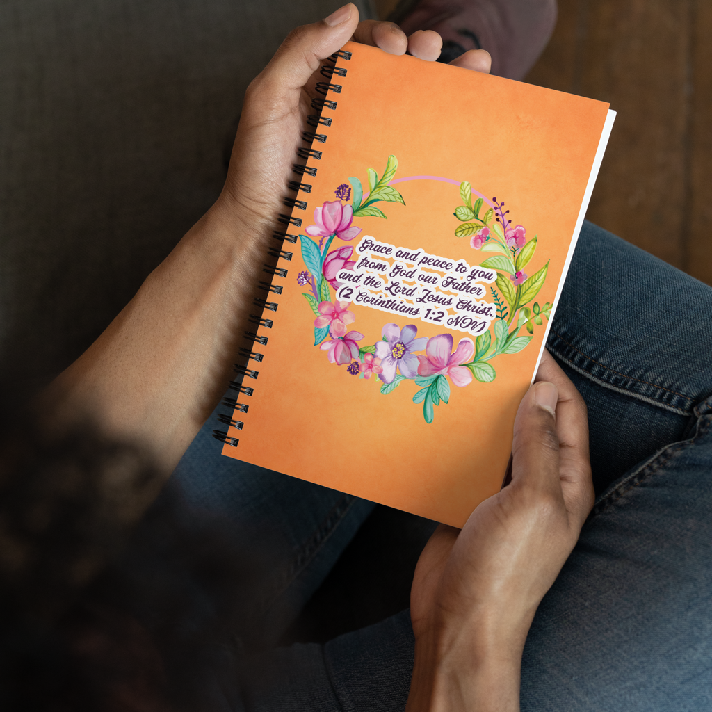Grace & Peace Blooms: 2 Corinthians 1:2 Spiral Bullet Notebook