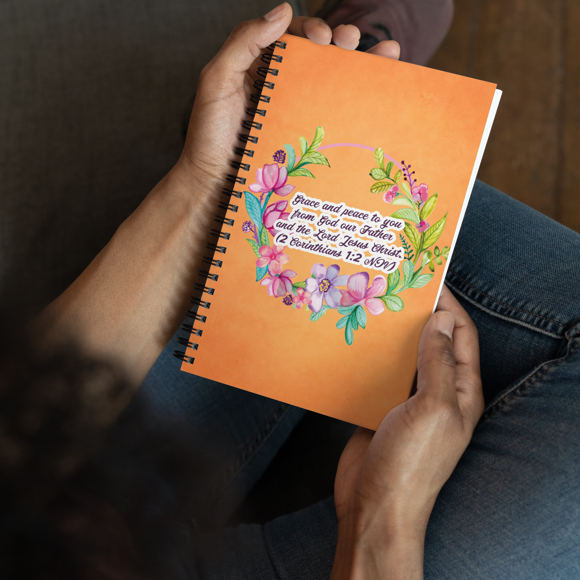 Grace & Peace Blooms: 2 Corinthians 1:2 Spiral Bullet Notebook