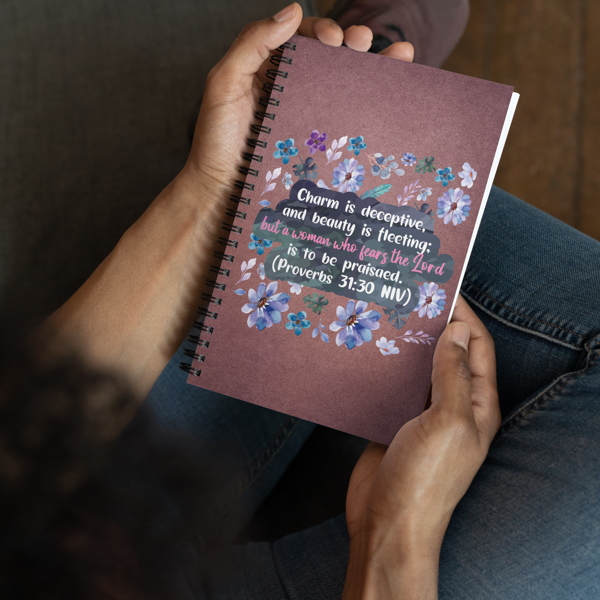 Fearless Woman: Proverbs 31:30 Spiral Bullet Notebook