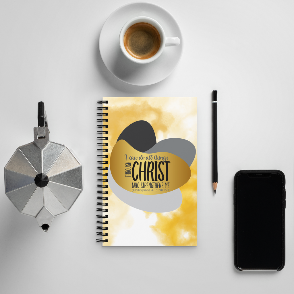 Empowered by Christ: Philippians 4:13 Spiral Bullet Notebook