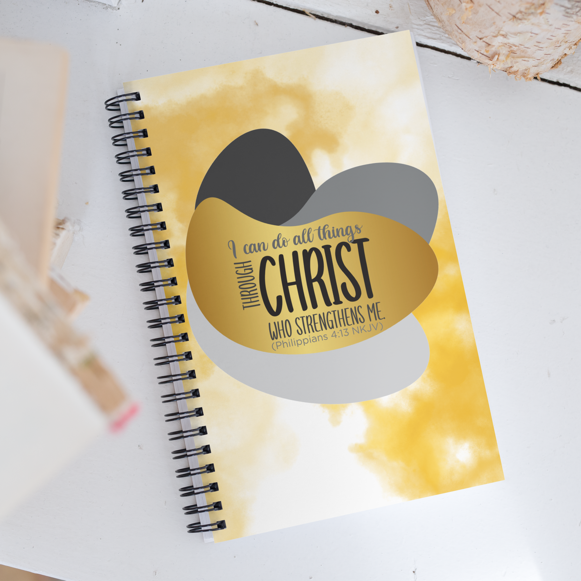 Empowered by Christ: Philippians 4:13 Spiral Bullet Notebook