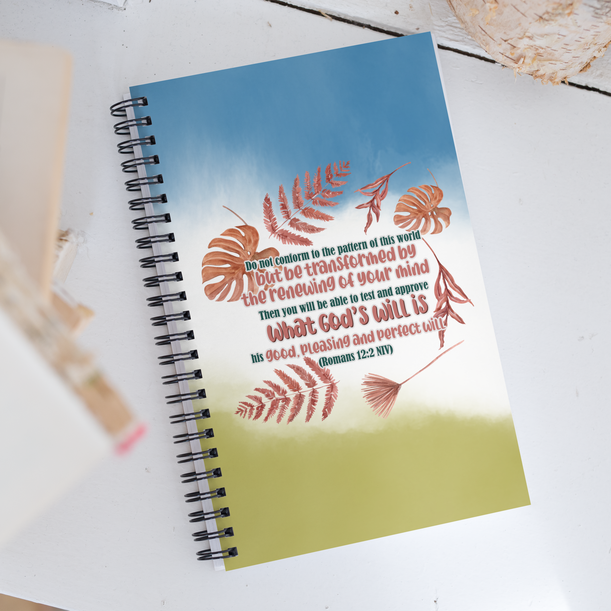 Renewed By The Spirit: Romans 12:2 Spiral Bullet Notebook