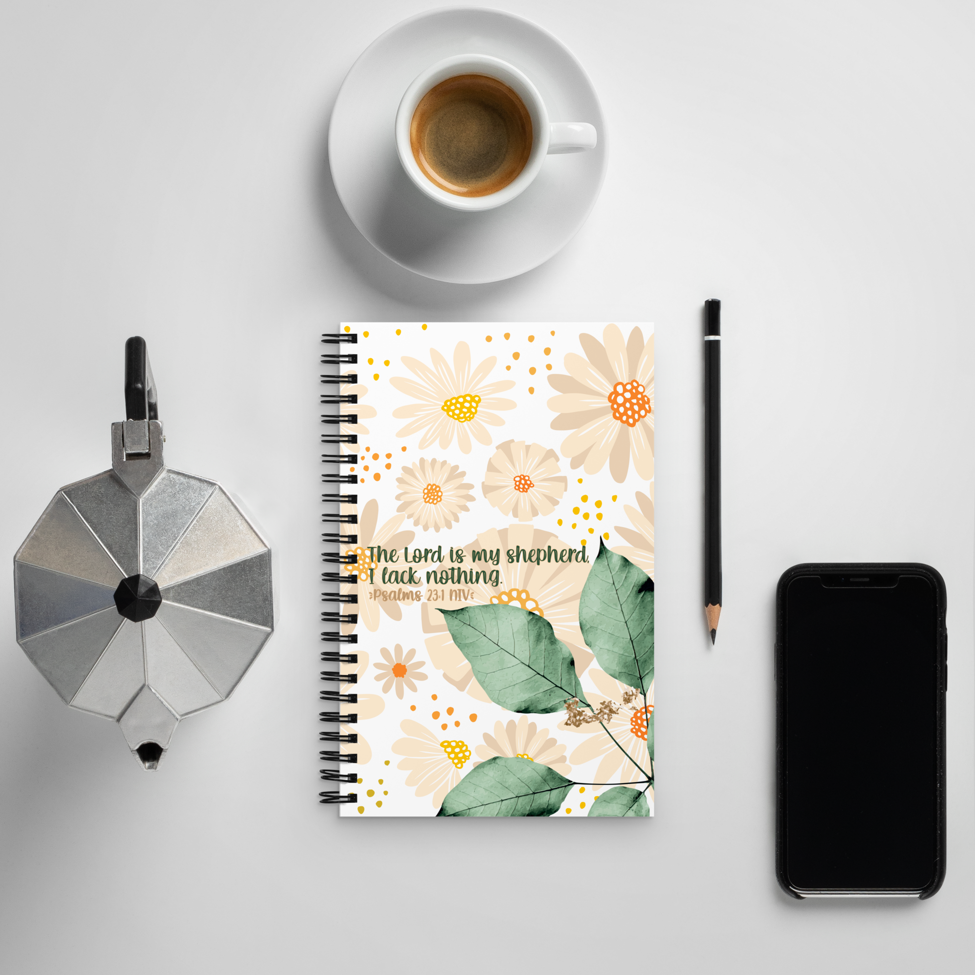 The Lord Is My Shepherd: Psalm 23:1 Spiral Bullet Notebook