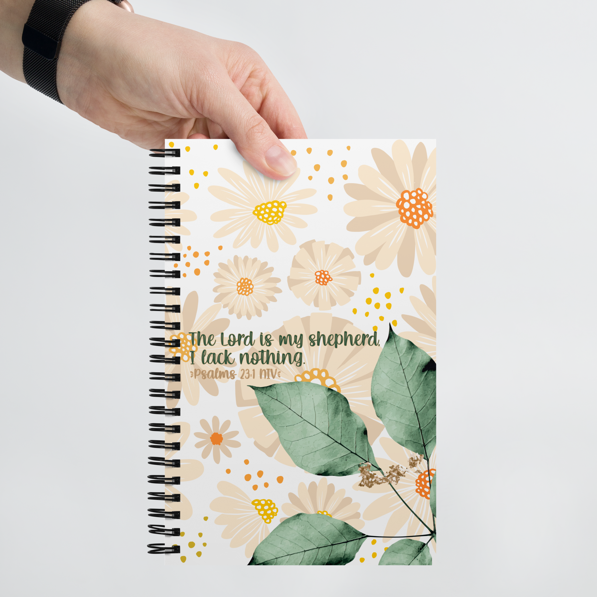 The Lord Is My Shepherd: Psalm 23:1 Spiral Bullet Notebook