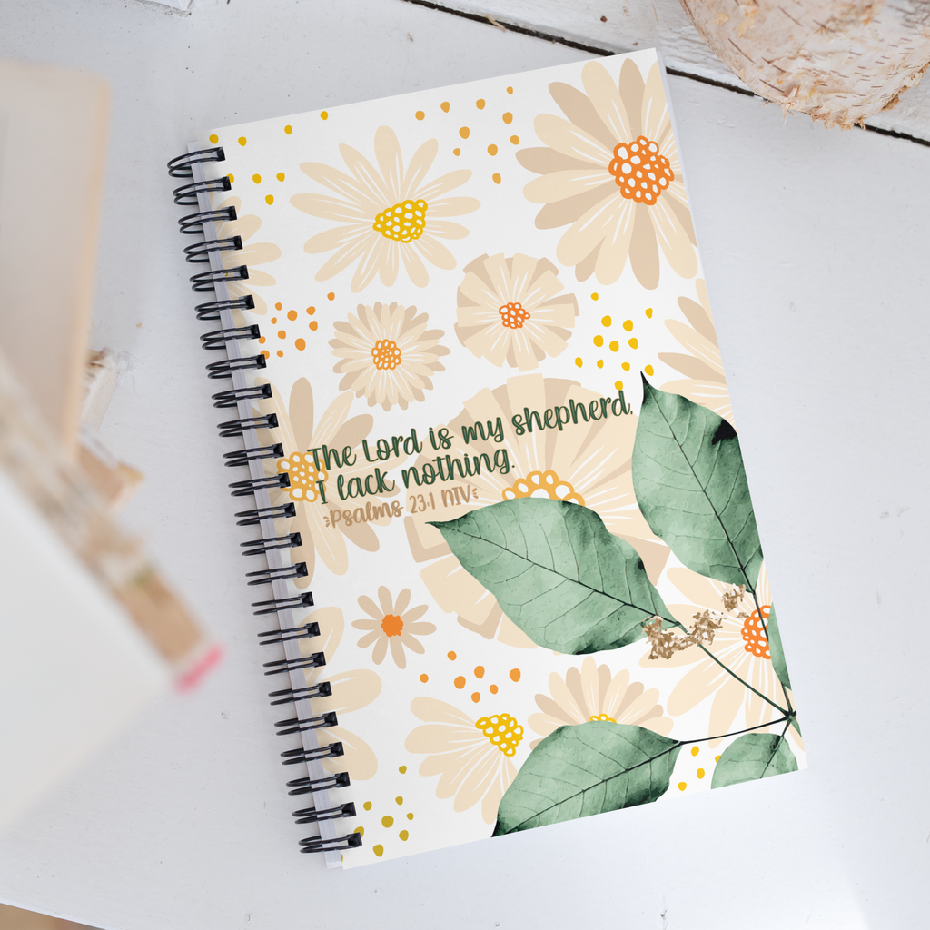 The Lord Is My Shepherd: Psalm 23:1 Spiral Bullet Notebook