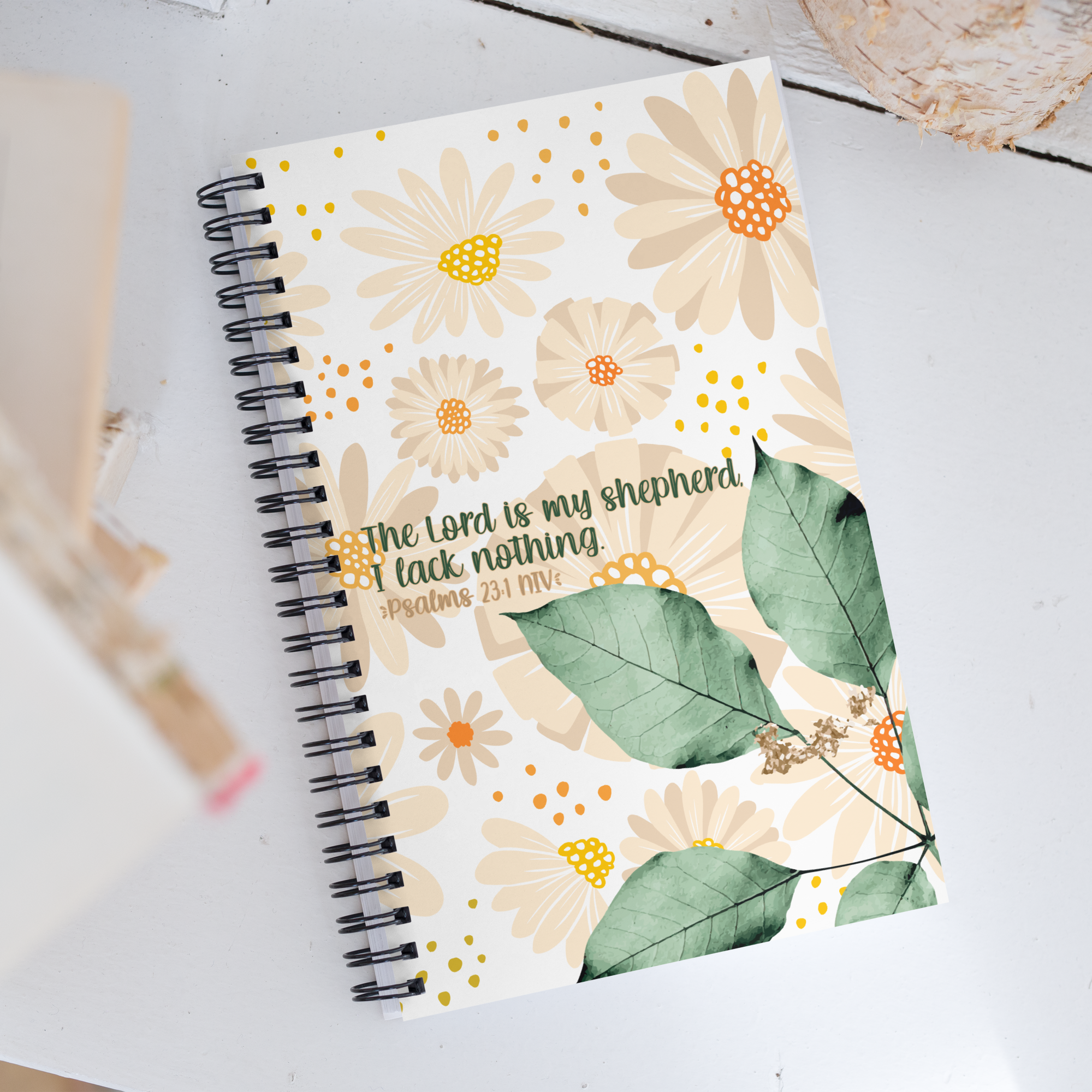 The Lord Is My Shepherd: Psalm 23:1 Spiral Bullet Notebook
