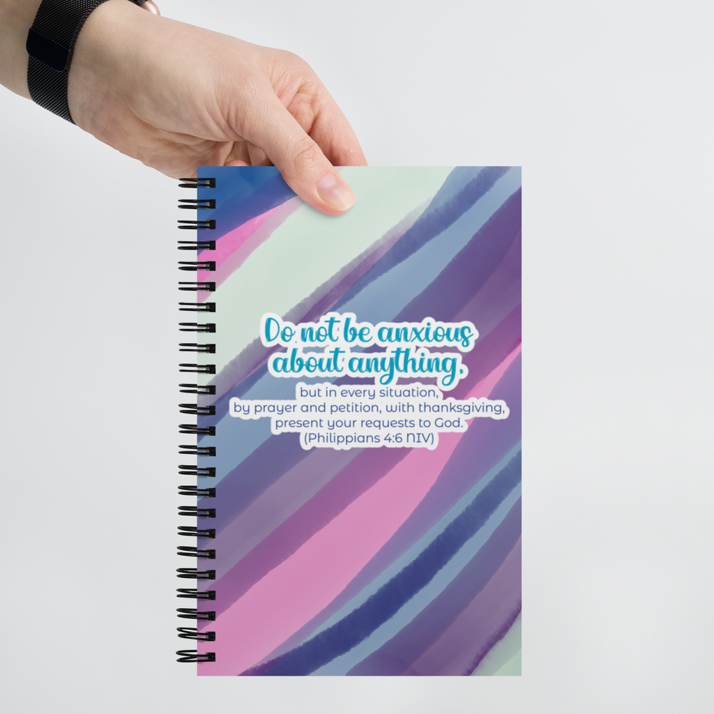 Prayer & Gratitude: Philippians 4:6 Spiral Bullet Notebook