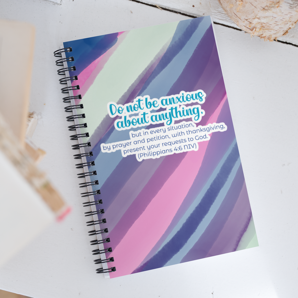 Prayer & Gratitude: Philippians 4:6 Spiral Bullet Notebook
