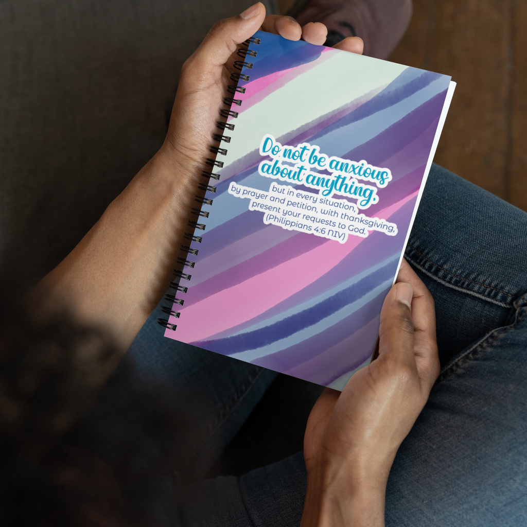 Prayer & Gratitude: Philippians 4:6 Spiral Bullet Notebook