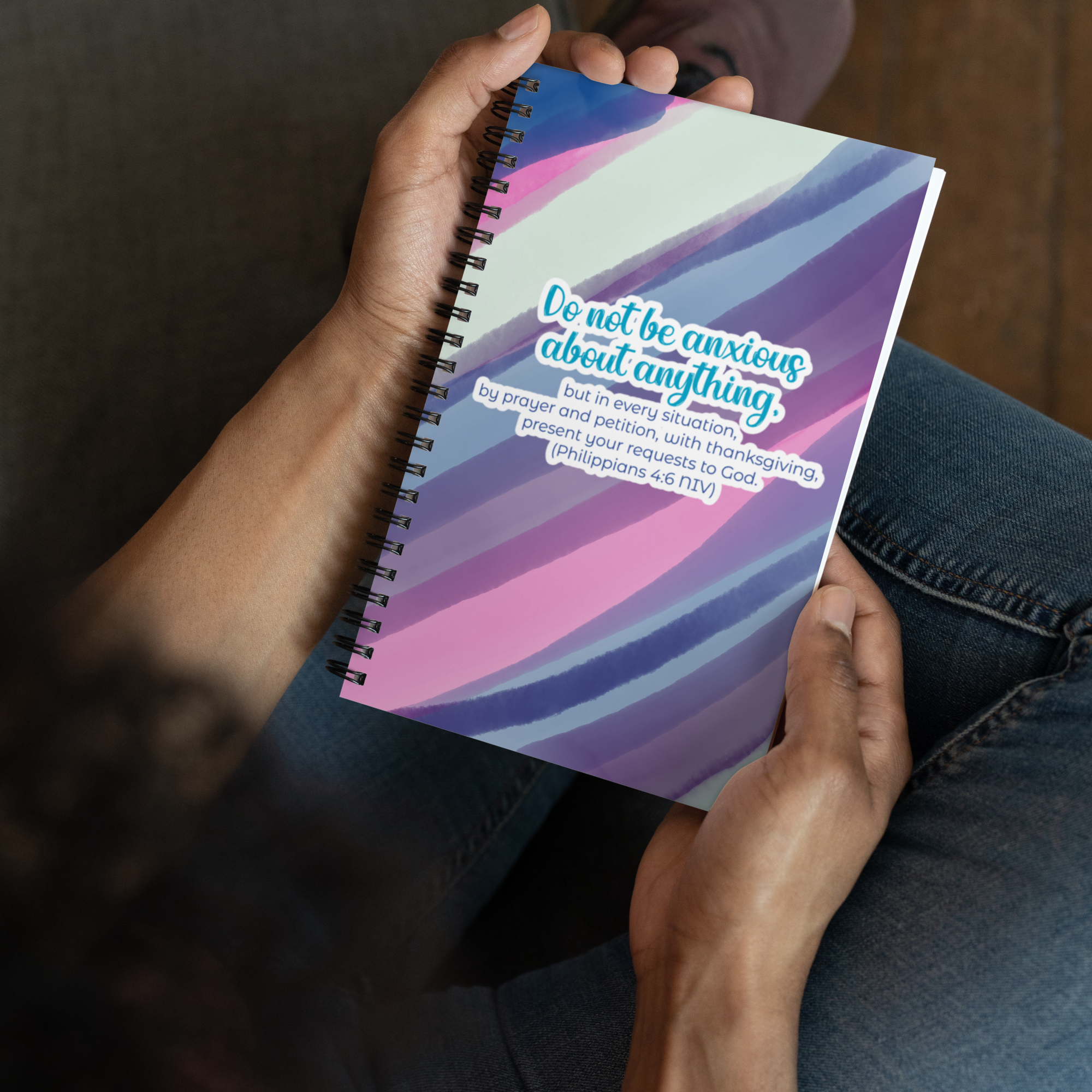 Prayer & Gratitude: Philippians 4:6 Spiral Bullet Notebook