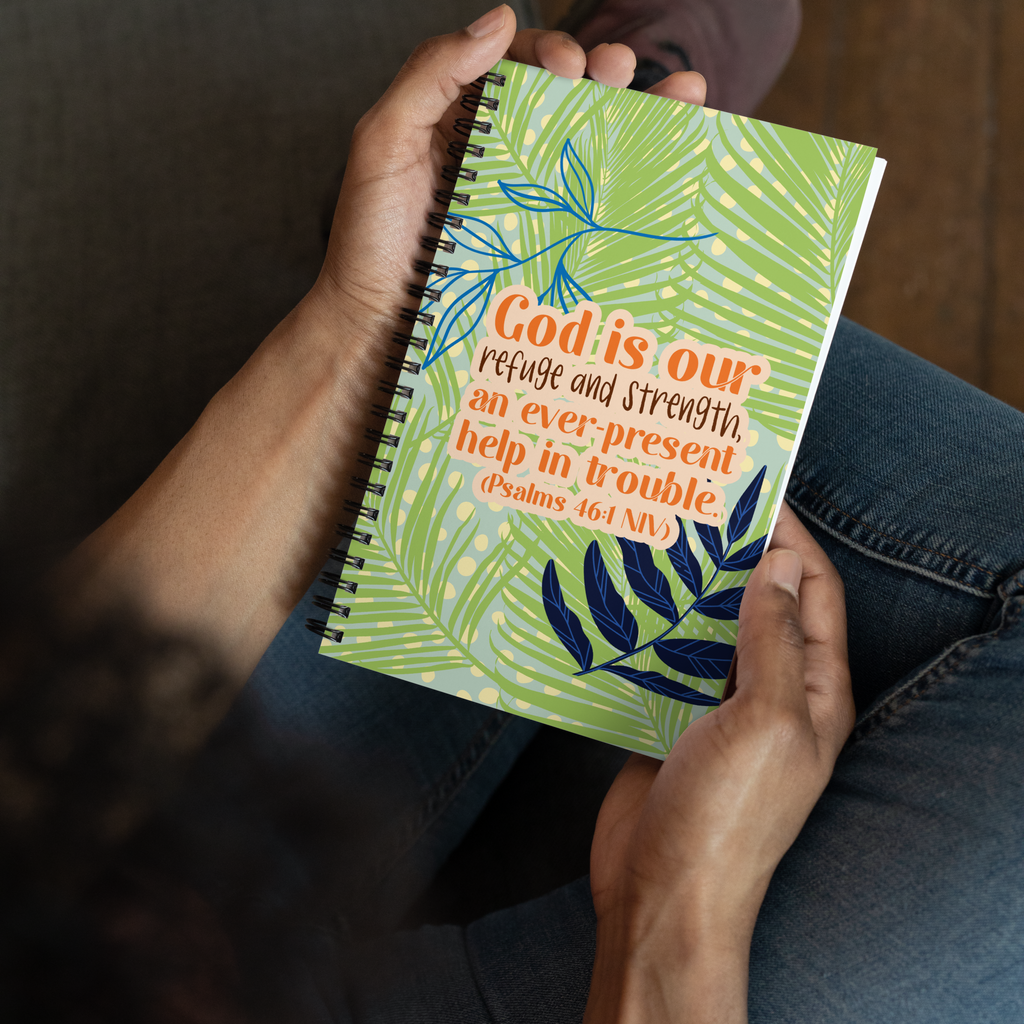 God Our Refuge: Psalm 46:1 Spiral Bullet Notebook