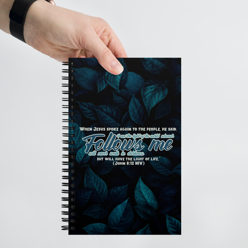 Light Of The World: John 8:12 Spiral Bullet Notebook