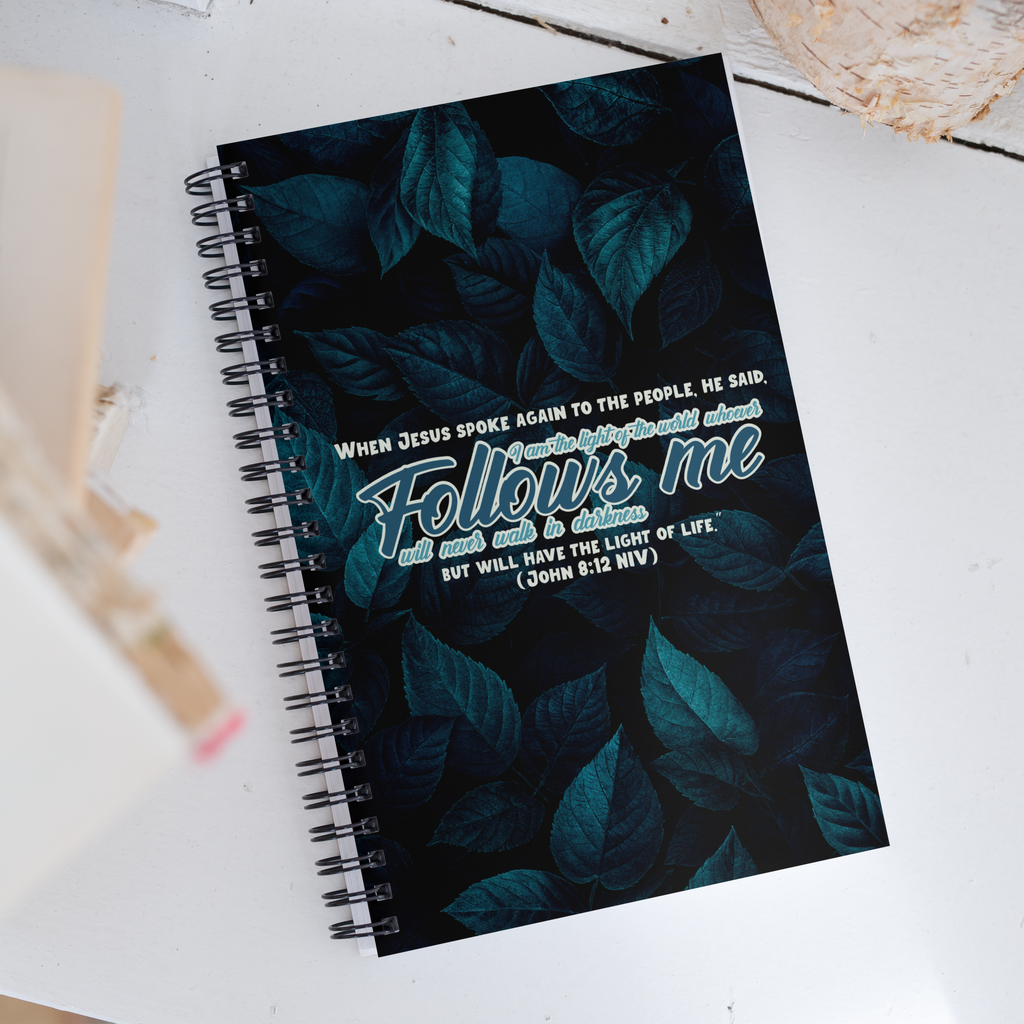 Light Of The World: John 8:12 Spiral Bullet Notebook