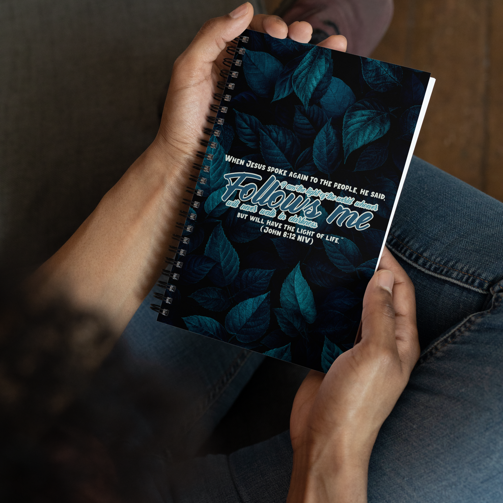 Light Of The World: John 8:12 Spiral Bullet Notebook