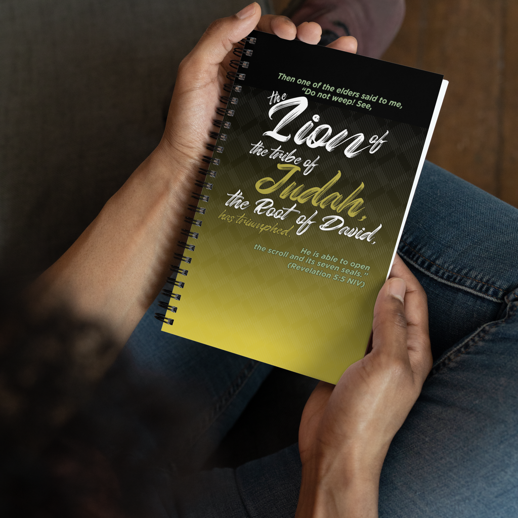Lion of Judah & Root of David: Revelation 5:5 Spiral Bullet Notebook