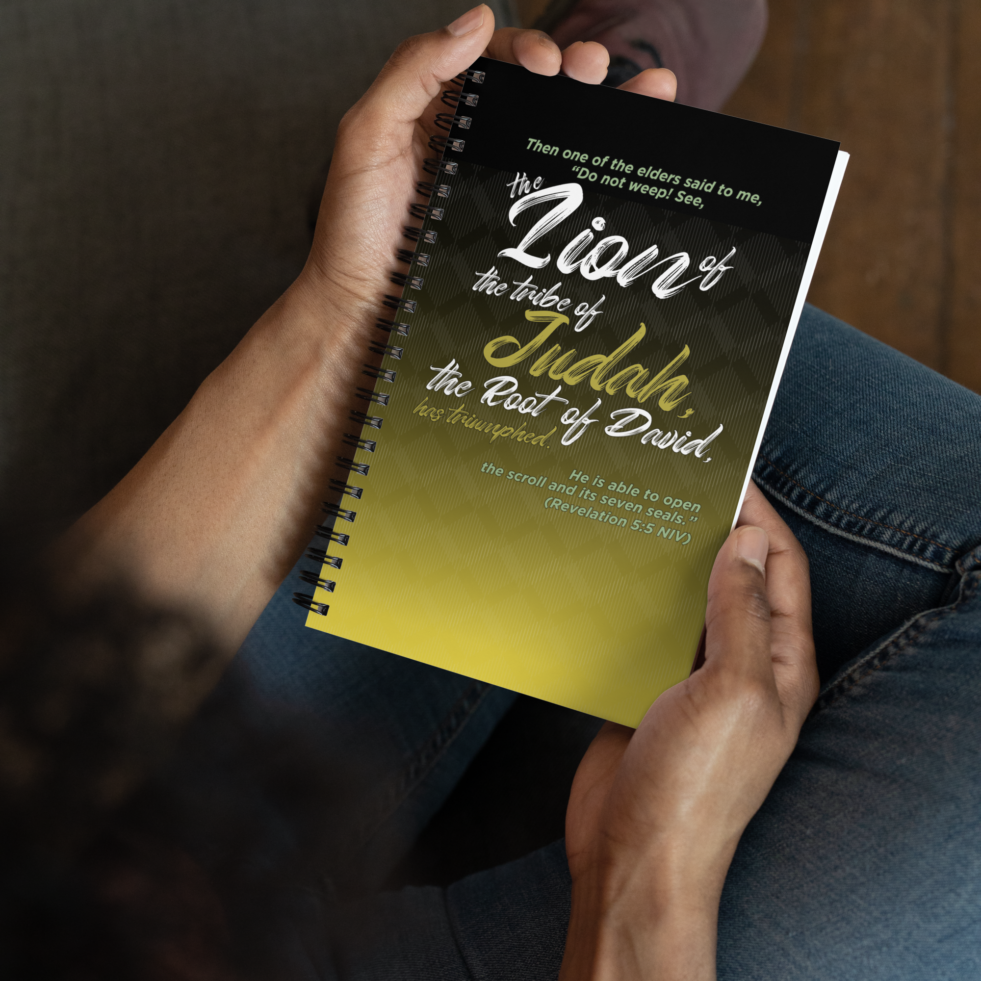 Lion of Judah & Root of David: Revelation 5:5 Spiral Bullet Notebook