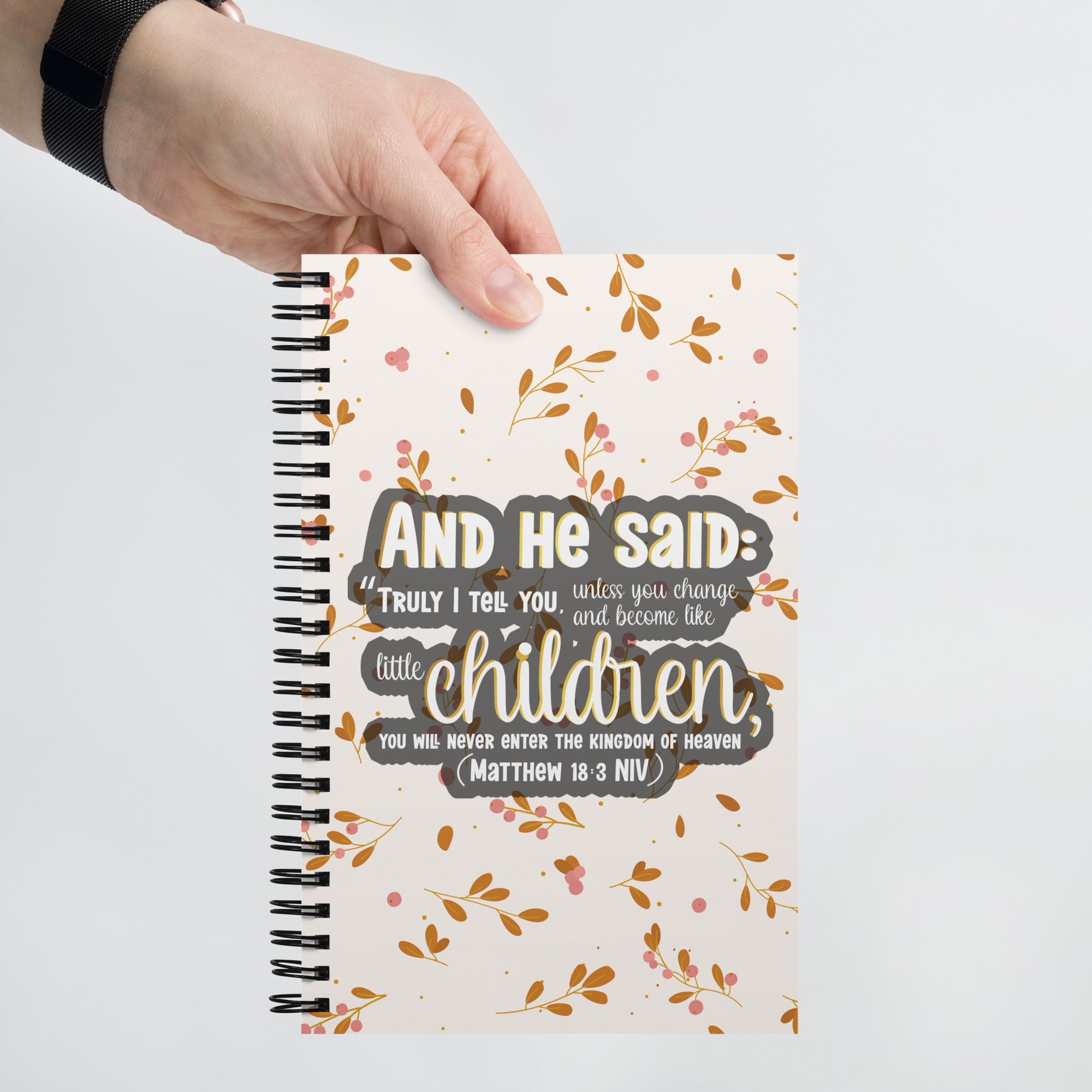 Childlike Faith: Matthew 18:3 Spiral Bullet Notebook