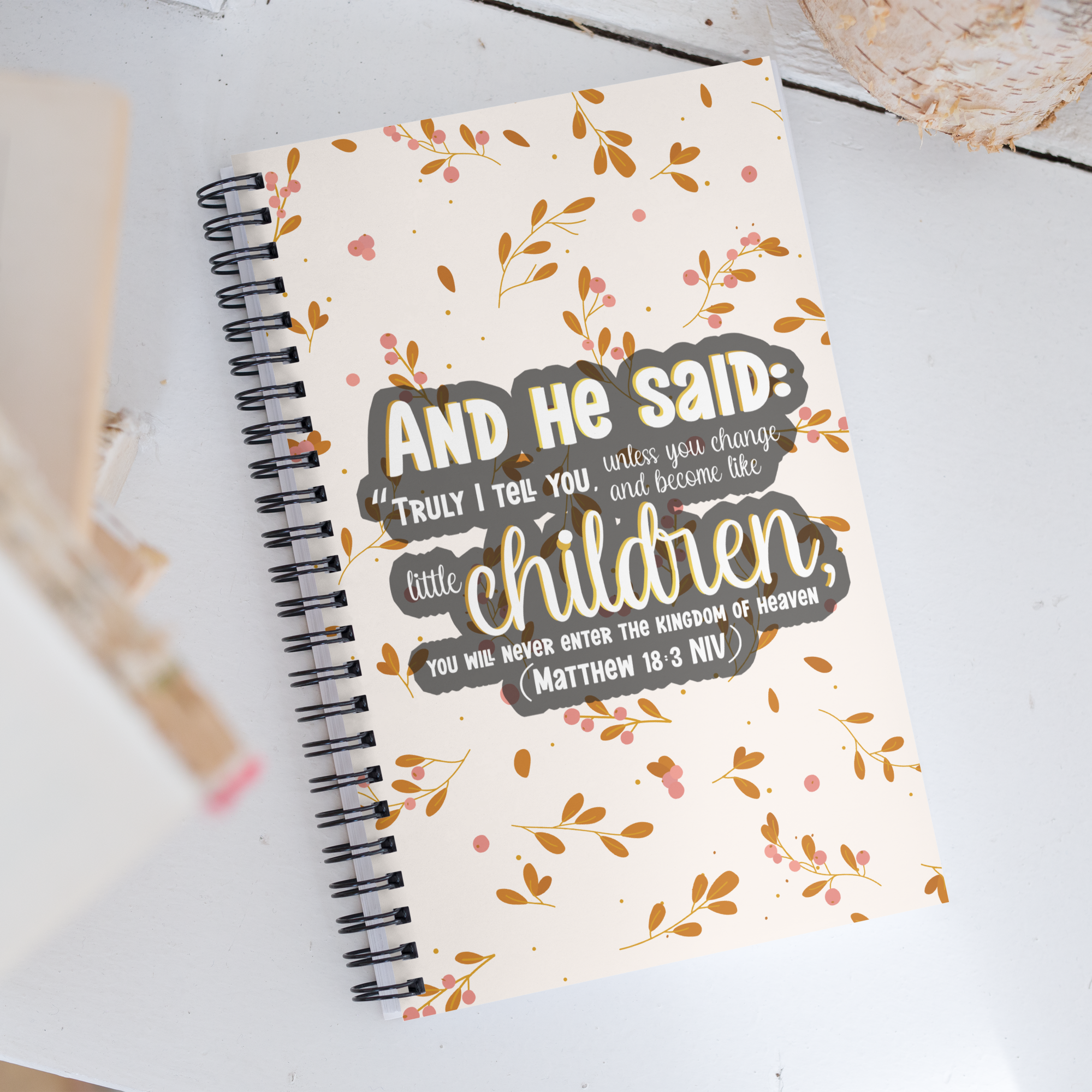 Childlike Faith: Matthew 18:3 Spiral Bullet Notebook