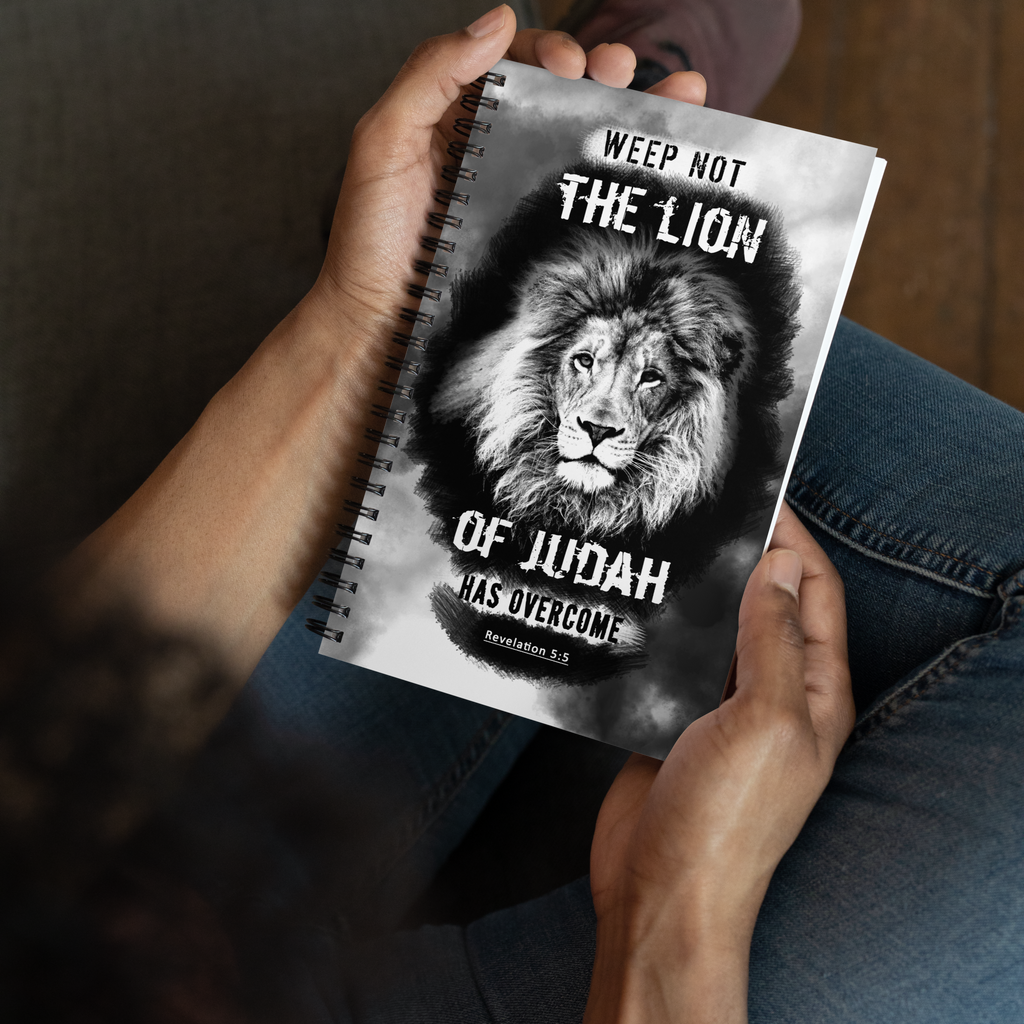 The Lion of Judah: Revelation 5:5 Spiral Bullet Notebook