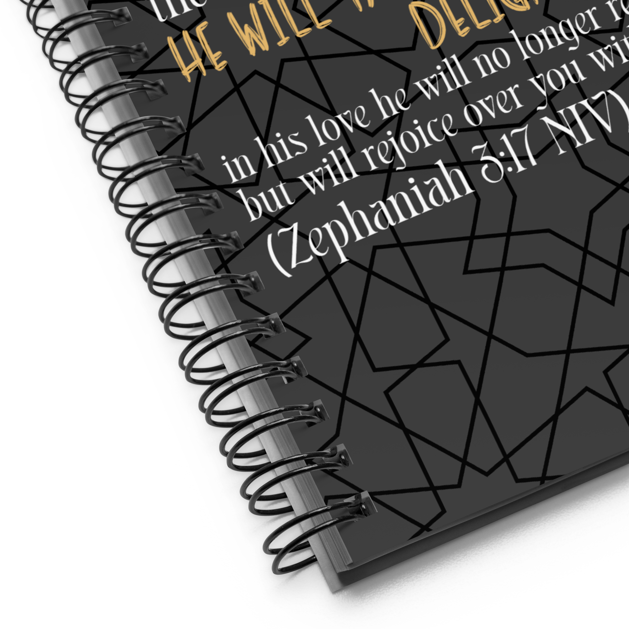 Rejoice in His Love: Zephaniah 3:17 Spiral Bullet Notebook