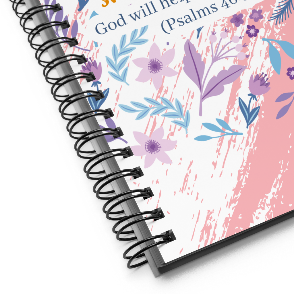 Unshakeable Faith: Psalms 46:5 Spiral Bullet Notebook