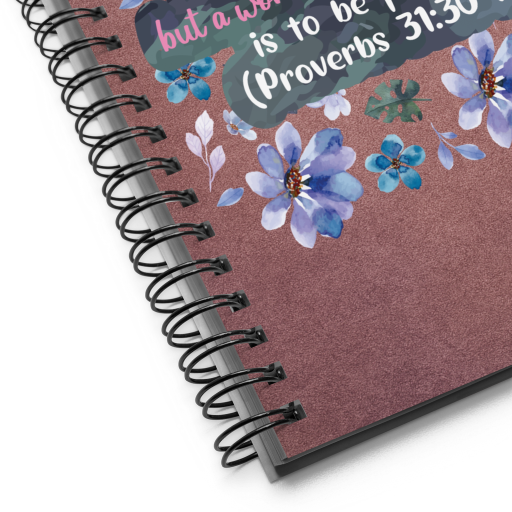 Fearless Woman: Proverbs 31:30 Spiral Bullet Notebook
