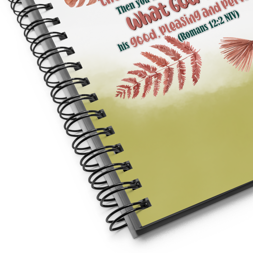 Renewed By The Spirit: Romans 12:2 Spiral Bullet Notebook