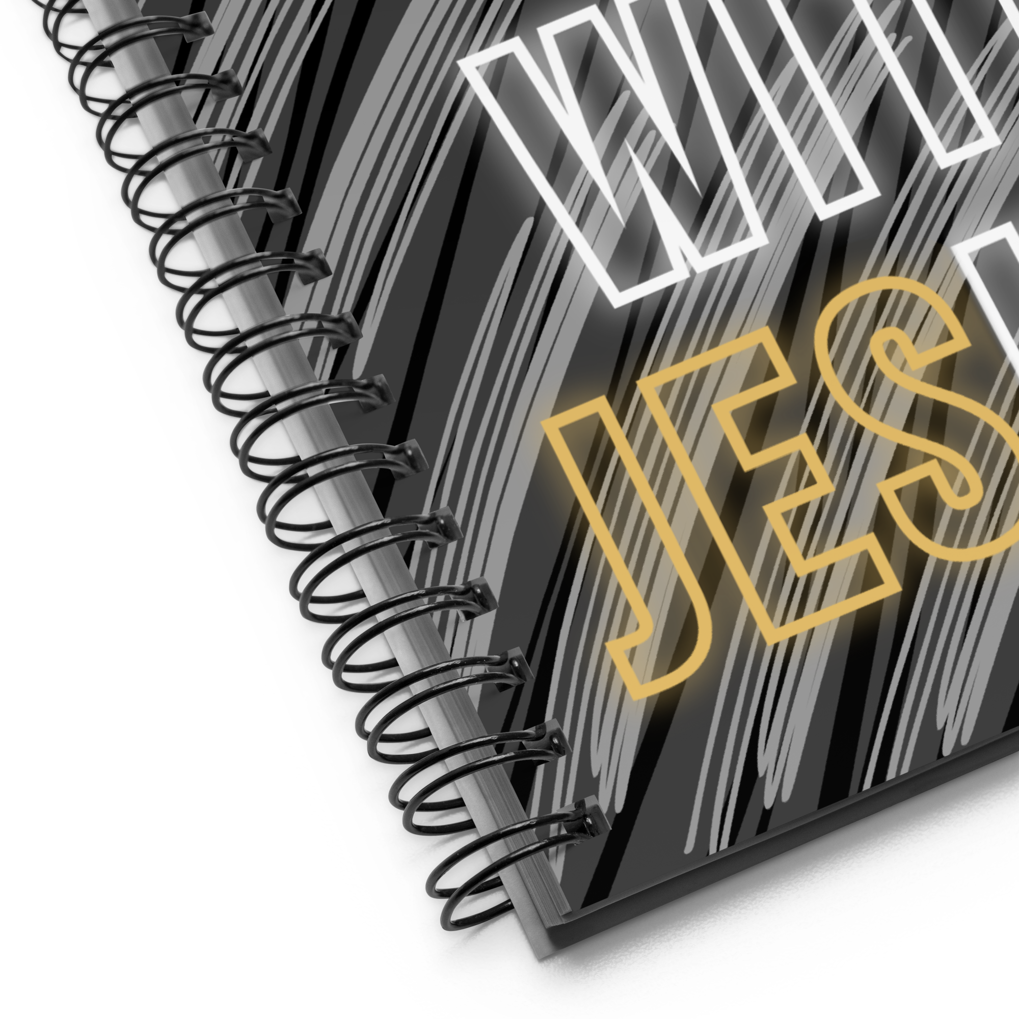 Come Run With Jesus Gold Spiral Bullet Notebook