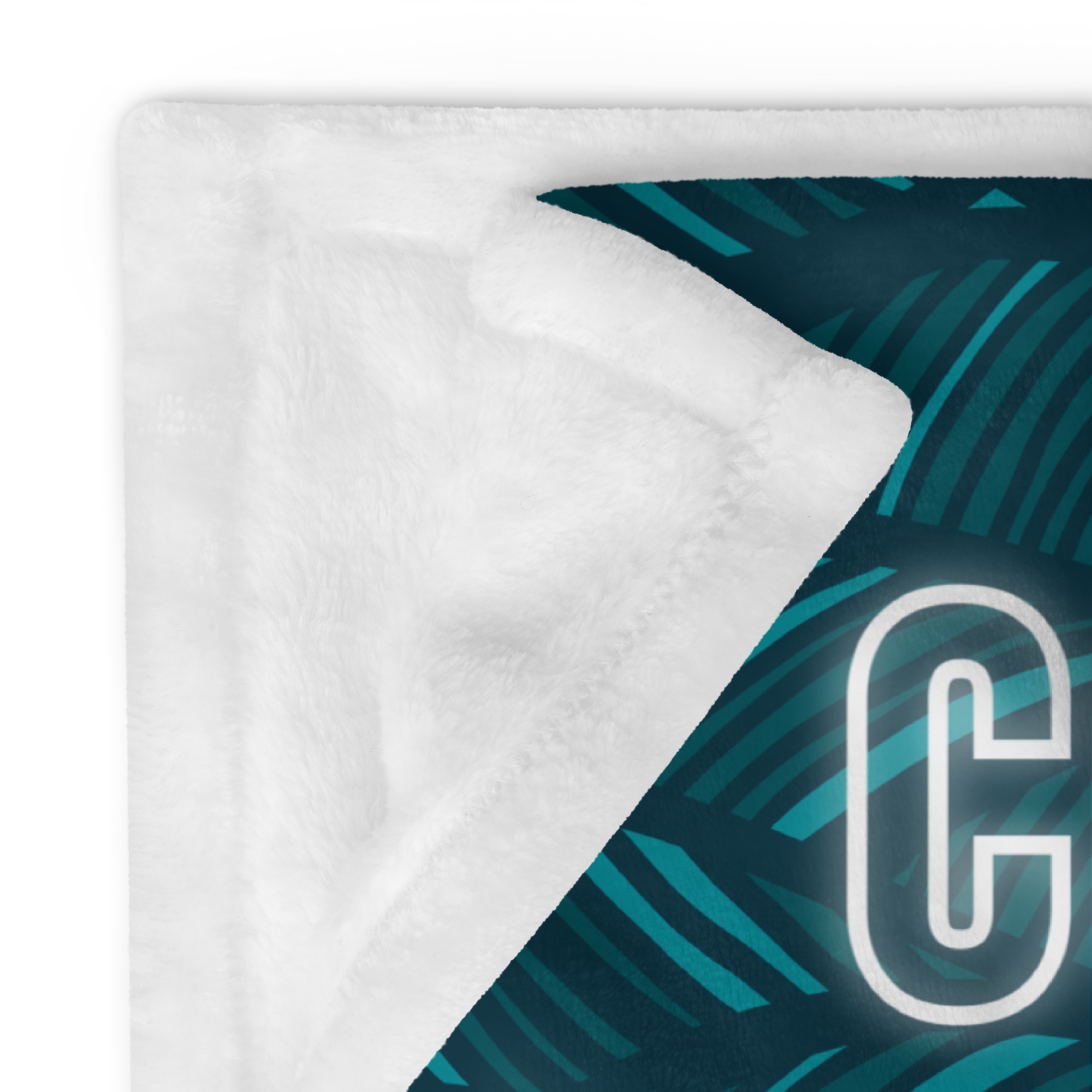 Come Run With Jesus Neon Blue Throw Blanket