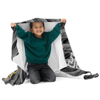 Come Run With Jesus Gold Throw Blanket