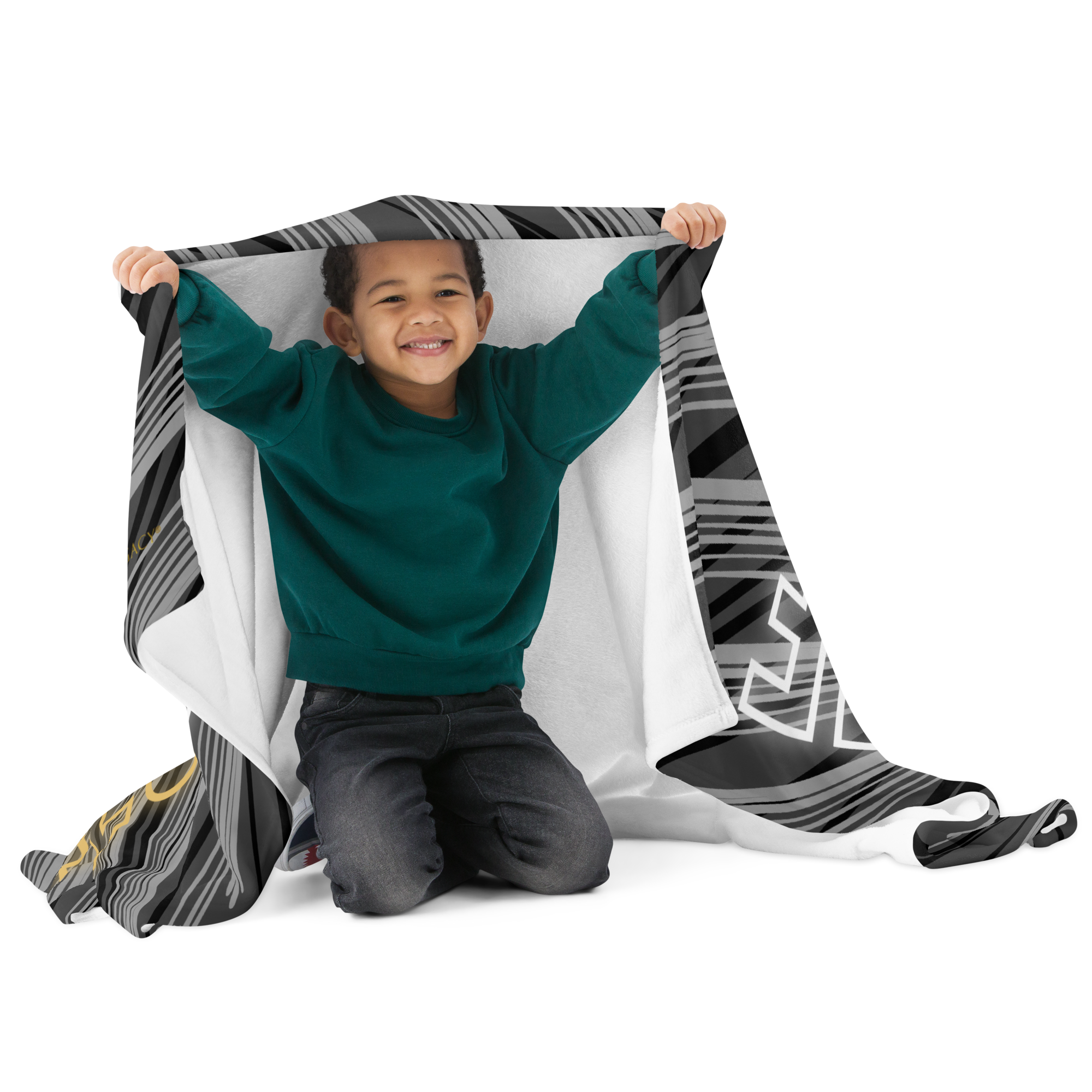 Come Run With Jesus Gold Throw Blanket