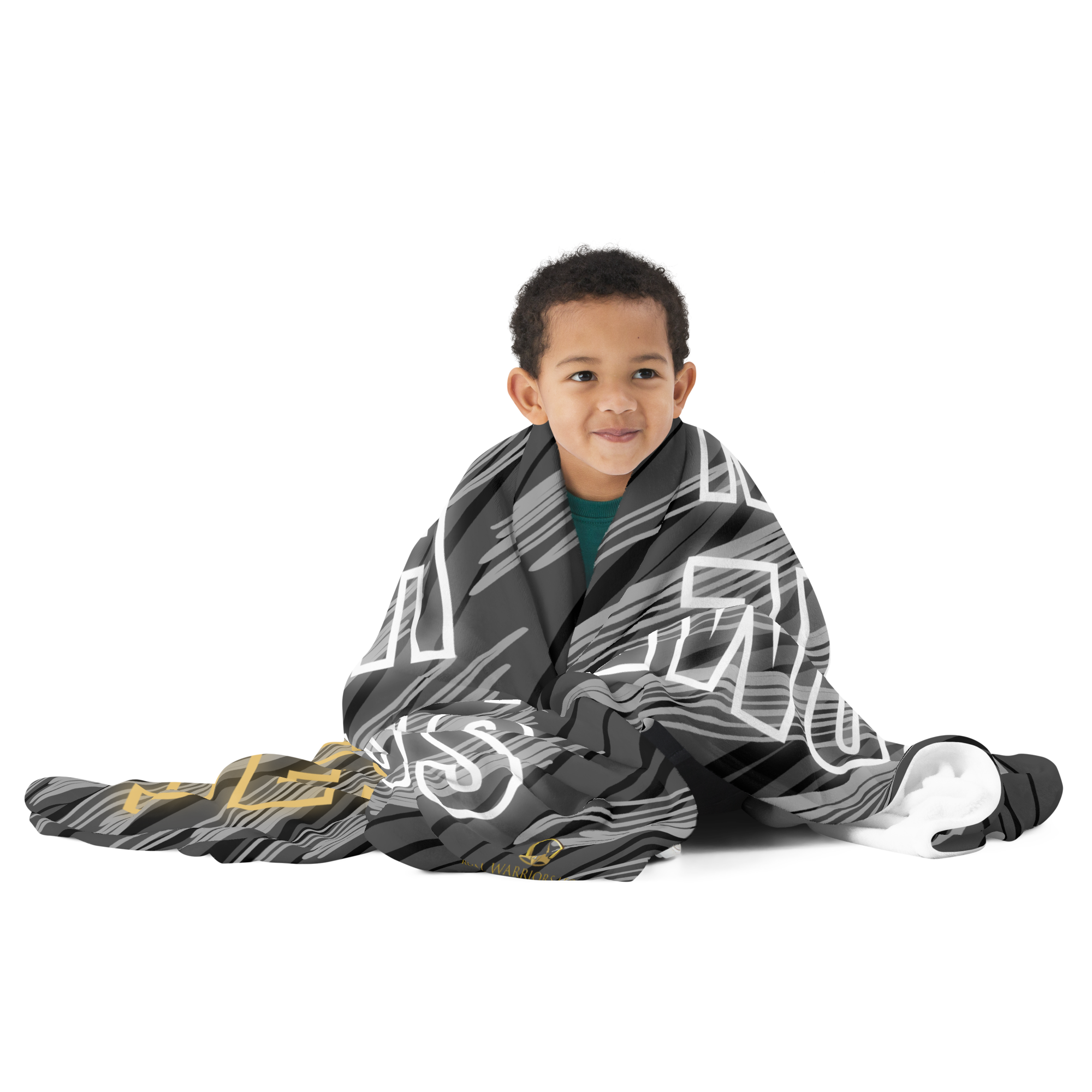 Come Run With Jesus Gold Throw Blanket