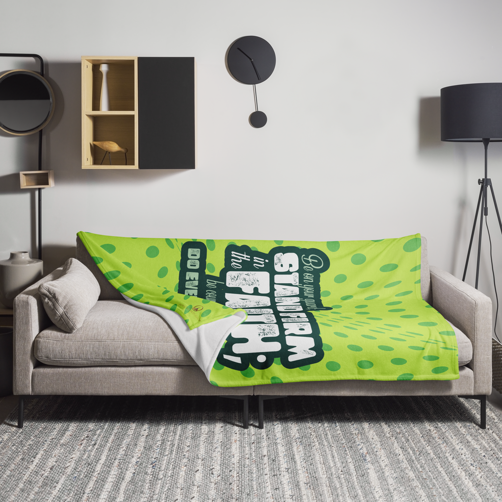 Stand Firm in Faith: 1 Corinthians 16:13-14 Throw Blanket