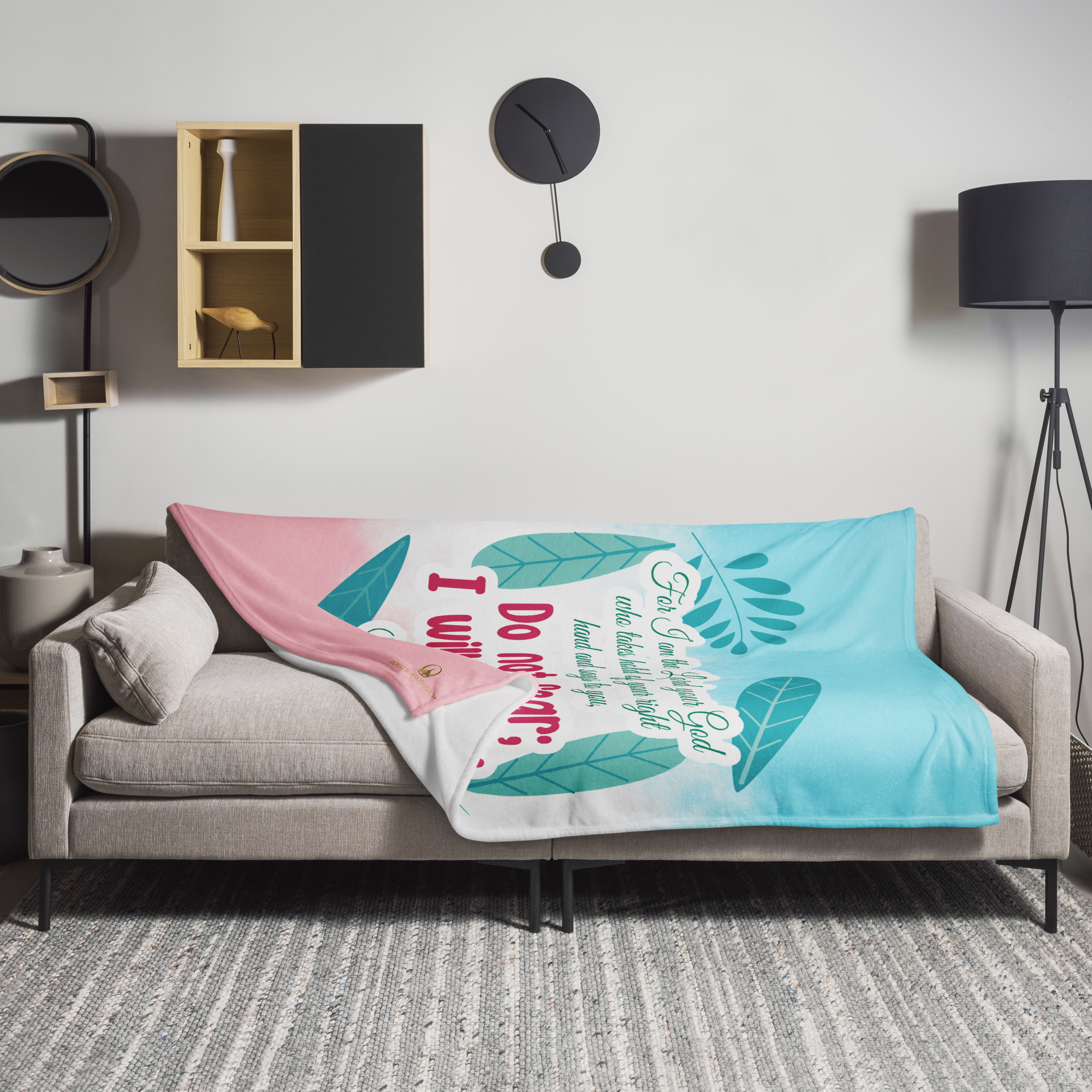 Fear Not: Isaiah 41:13 Throw Blanket