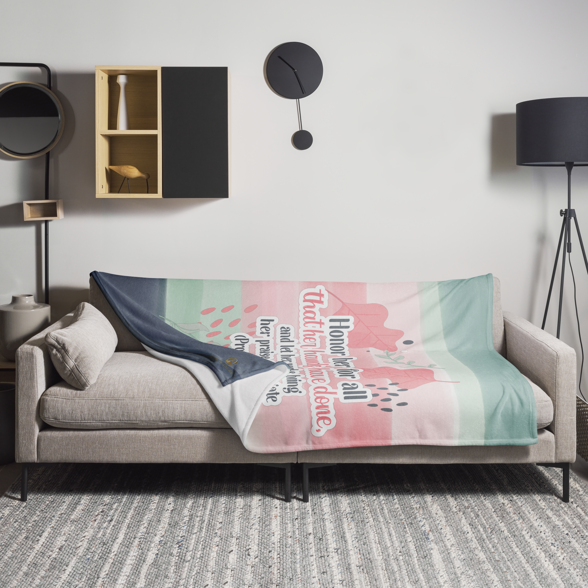 Fruitful Hands: Proverbs 31:31 Throw Blanket