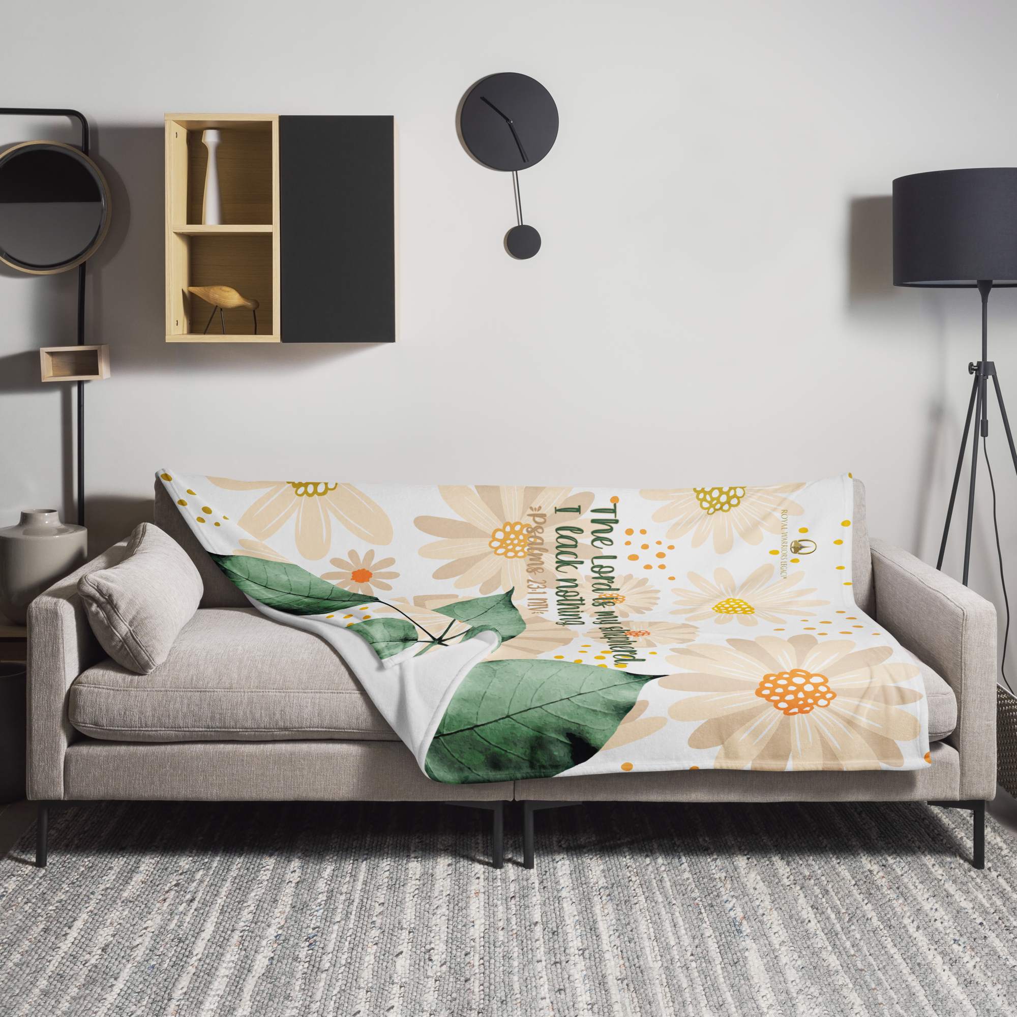 The Lord Is My Shepherd: Psalm 23:1 Throw Blanket