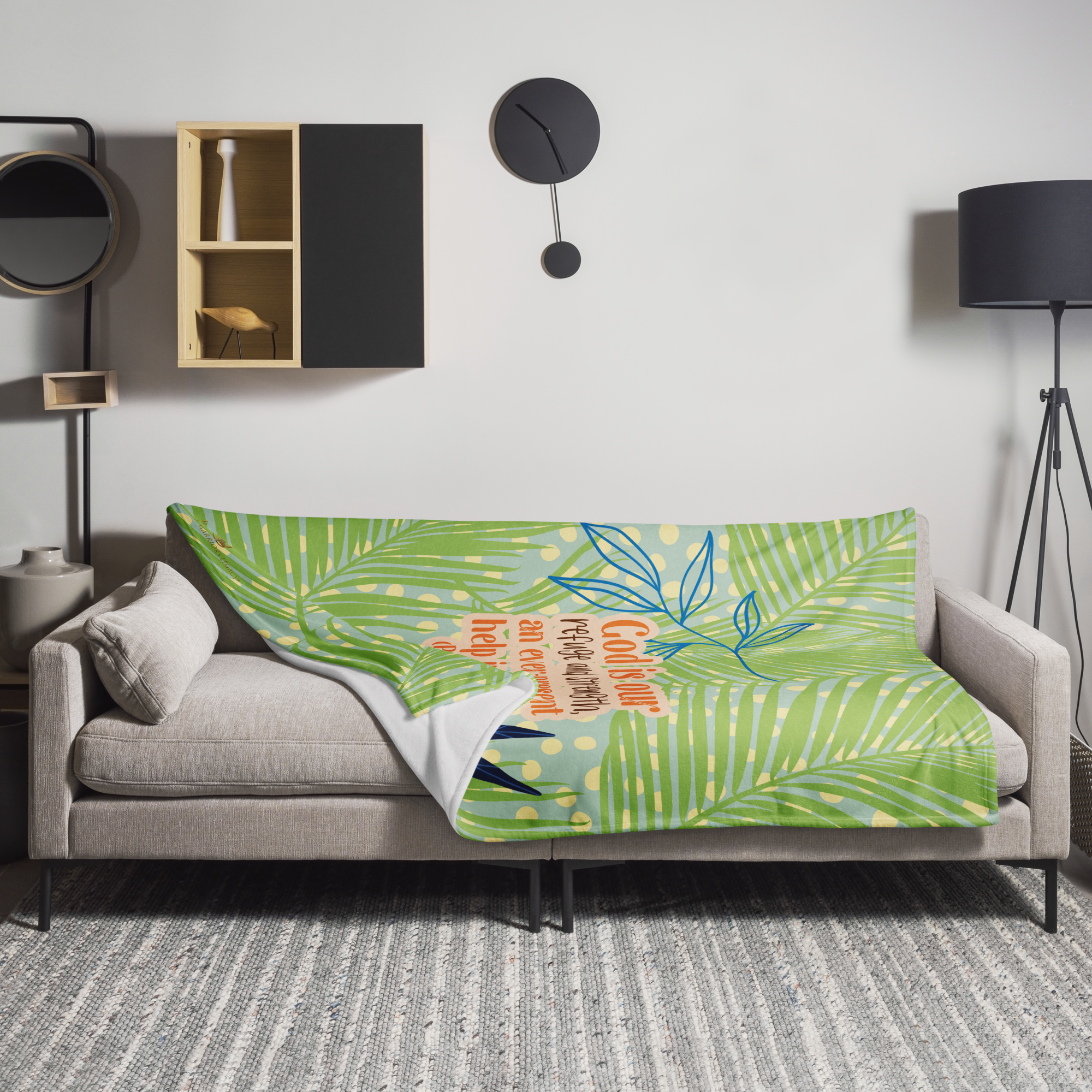 God Our Refuge: Psalm 46:1 Throw Blanket