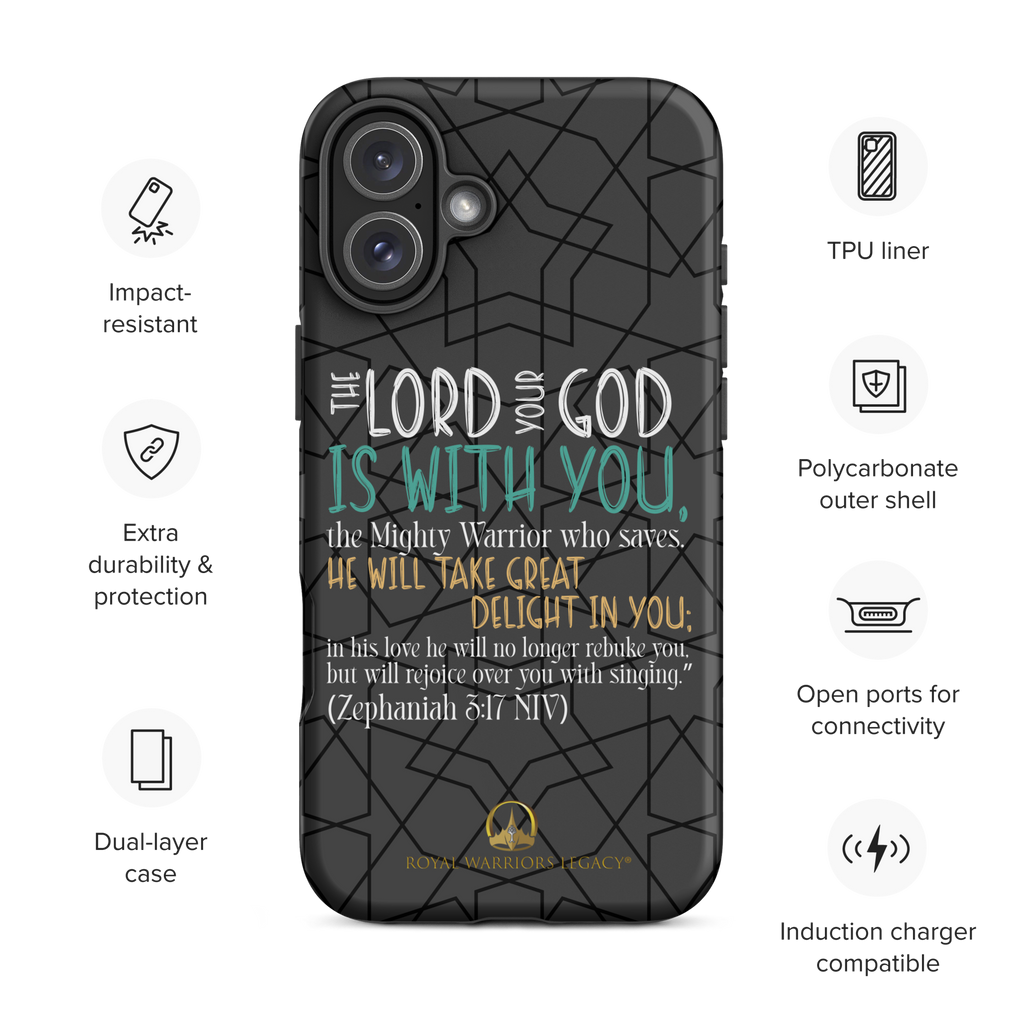 Rejoice in His Love: Zephaniah 3:17 iPhone® Tough Case