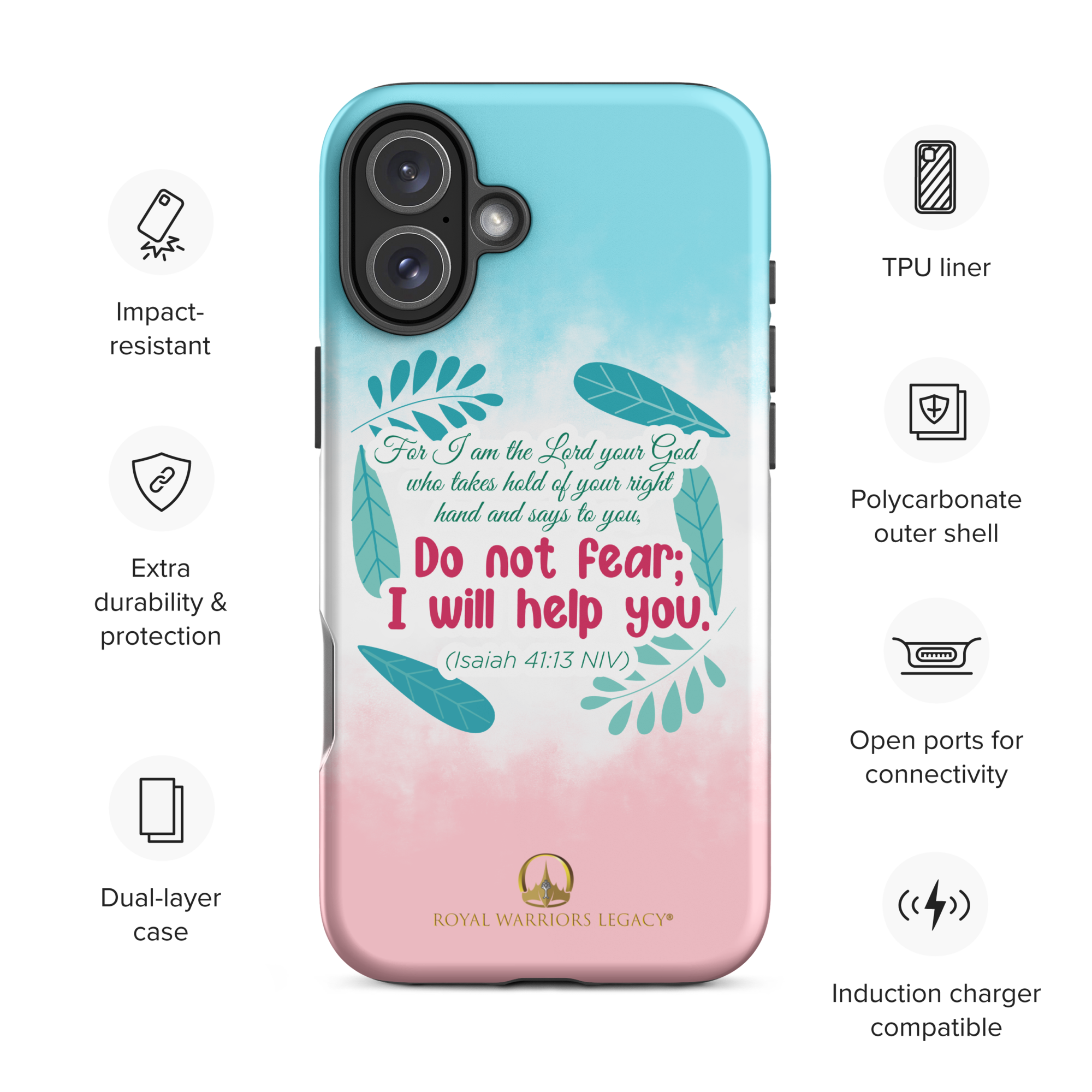 Fear Not: Isaiah 41:13 iPhone® Tough Case