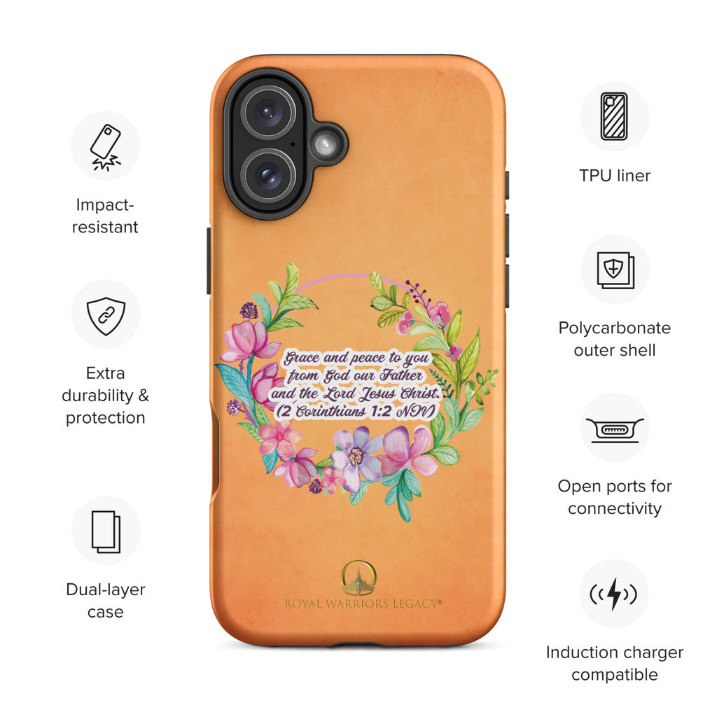 Grace & Peace Blooms: 2 Corinthians 1:2 iPhone® Tough Case