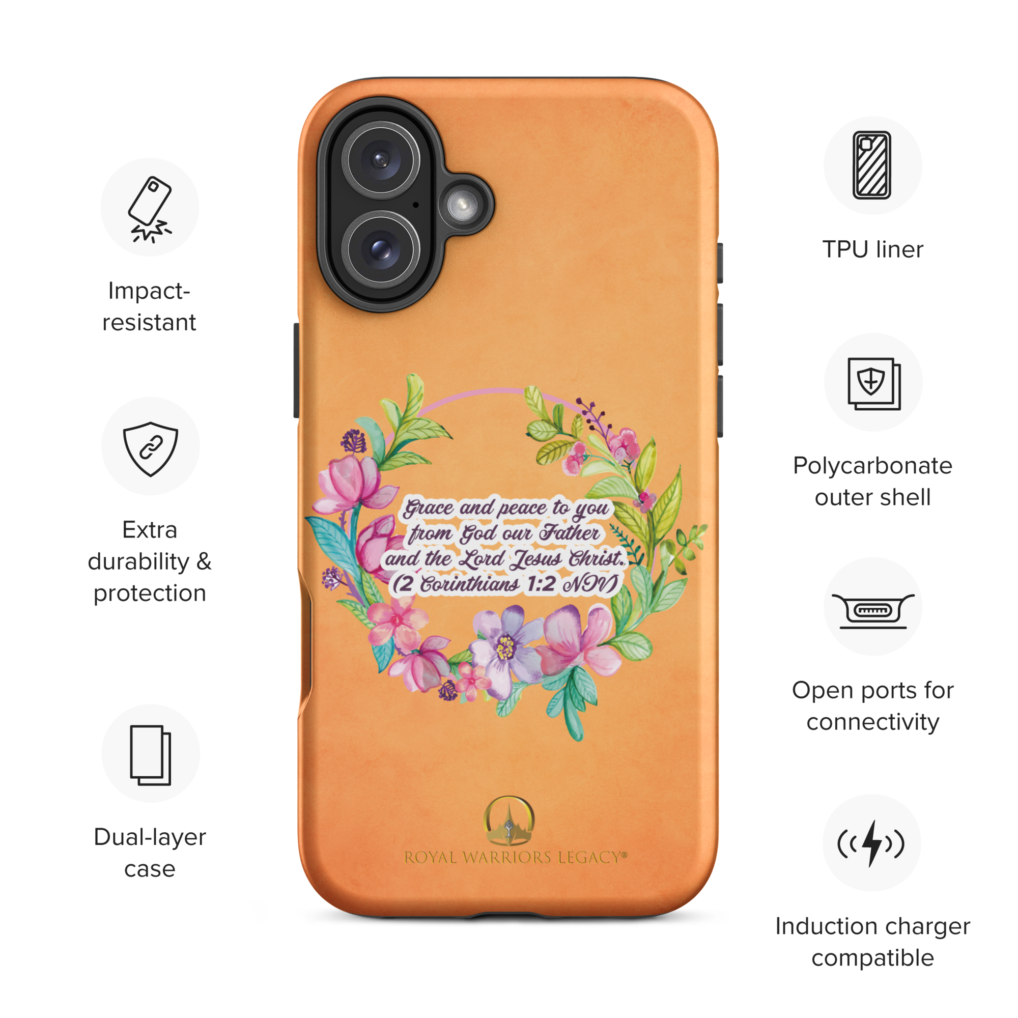 Grace & Peace Blooms: 2 Corinthians 1:2 iPhone® Tough Case