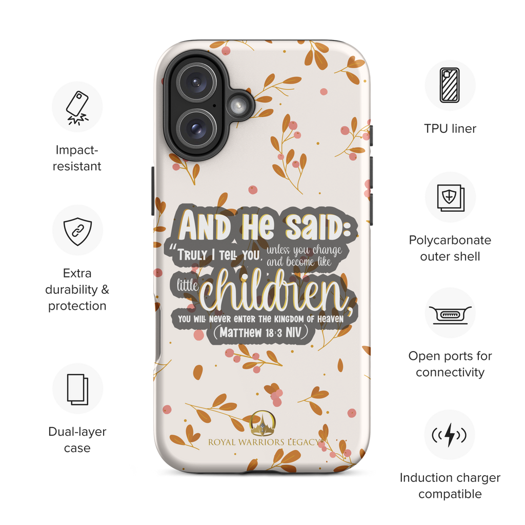 Childlike Faith: Matthew 18:3 iPhone® Tough Case