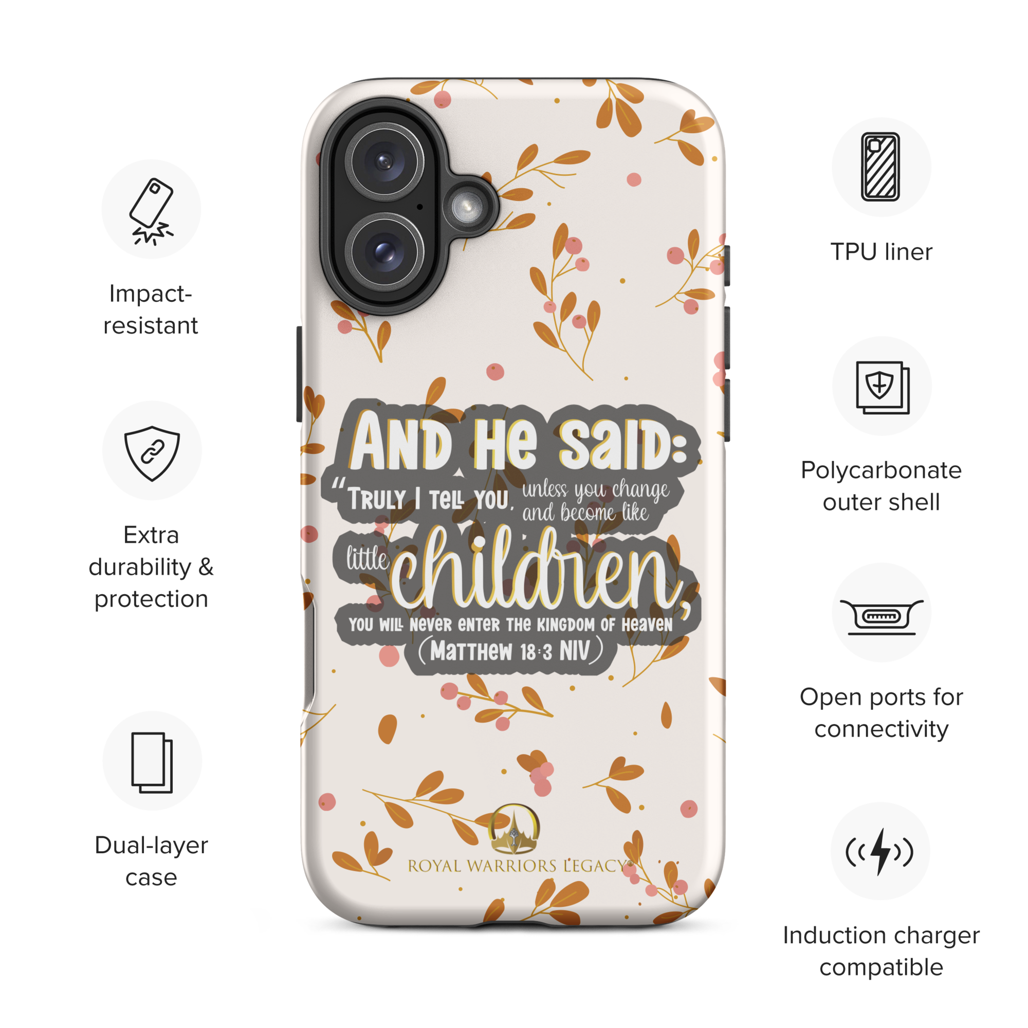 Childlike Faith: Matthew 18:3 iPhone® Tough Case