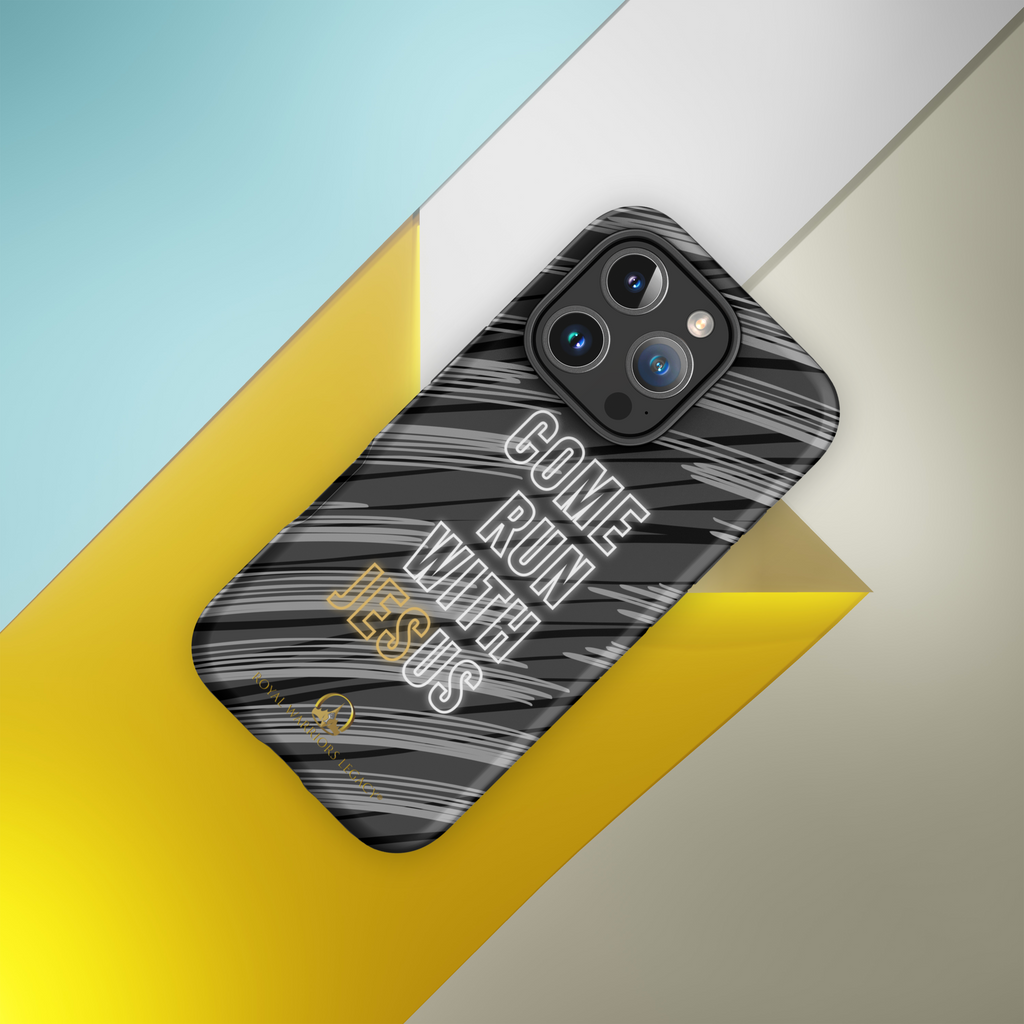 Come Run With Jesus Gold iPhone® Tough Case