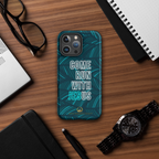 Come Run With Jesus Neon Blue iPhone® Tough Case